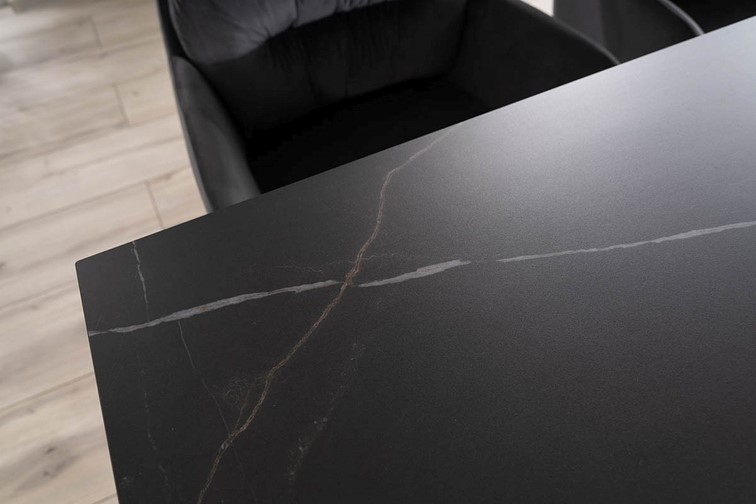 Stół Rozkładany SALVADORE Ceramic (160-240)x90 Sahara Noir/Czarny