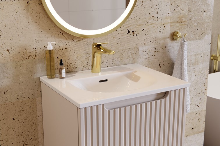 Bateria Umywalkowa Niska NIAGARA Złoty