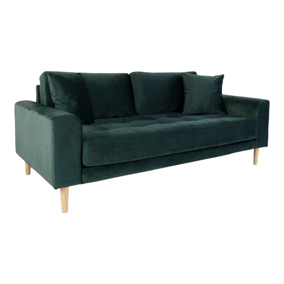 Sofa Trzyosobowa LIDO Butelkowa Zieleń/Naturalny