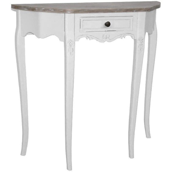 Konsola RIMINI WHITE RIW033 Biały/Brązowy