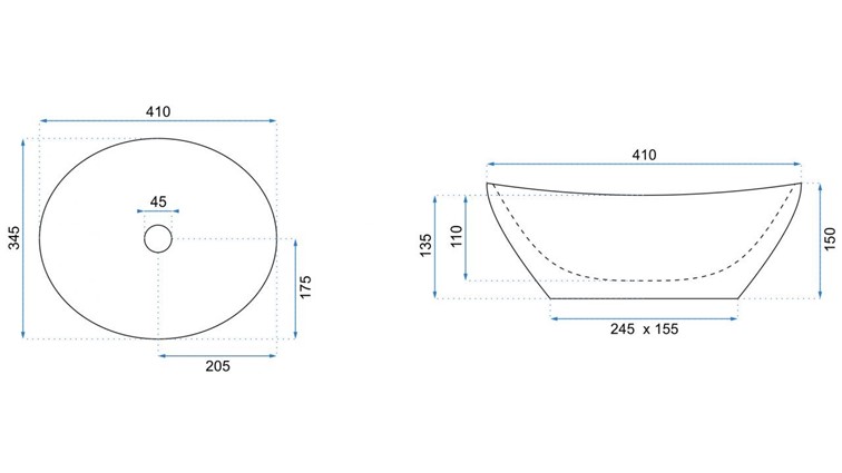 Umywalka Nablatowa SOFIA EDGE Złoty