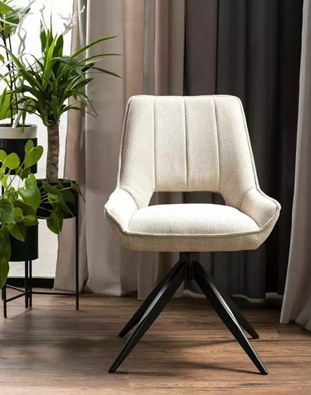 Krzesło TELLO Bjorn Czarny/Jasny Beżowy 24