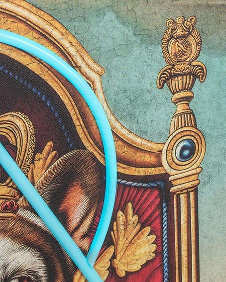 Obraz NEON BULLDOG 80x100cm