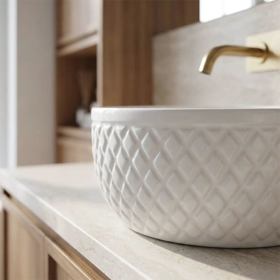 Umywalka Nablatowa GALAXY Biały