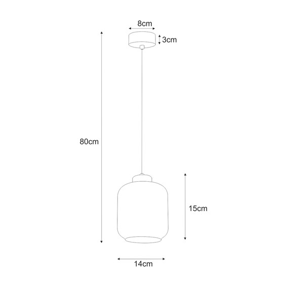Lampa Wisząca IGA K-5510 Czarny/Złoty/Bursztynowy