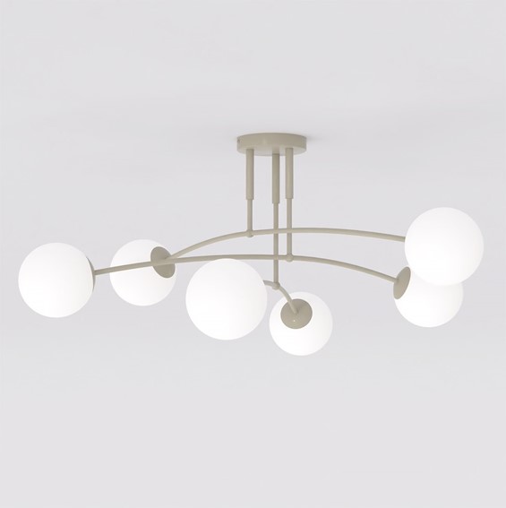 Lampa Sufitowa PREGOS 6 Beżowy/Biały