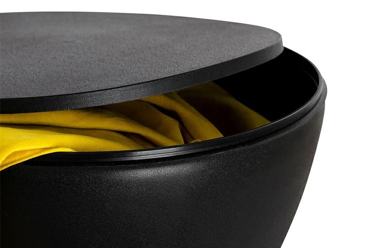 Stołek TAMBURO 43cm Czarny