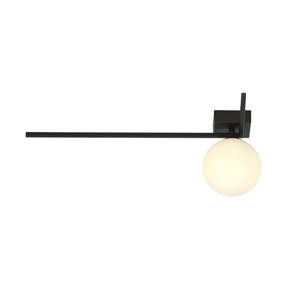 Lampa Sufitowa IMAGO 1F Czarny/Opal