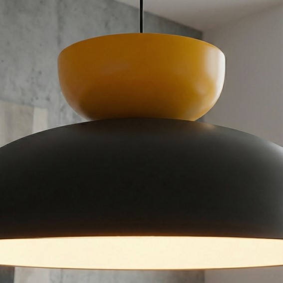 Lampa Wisząca MEGA 1 Czarny/Pomarańczowy