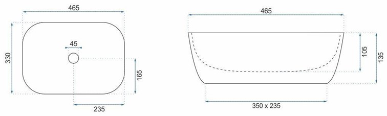 Umywalka Nablatowa BELINDA COPPER Miedziany/Czarny
