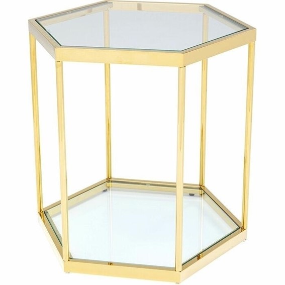 Stolik COMB GOLD 55x48cm Złoty
