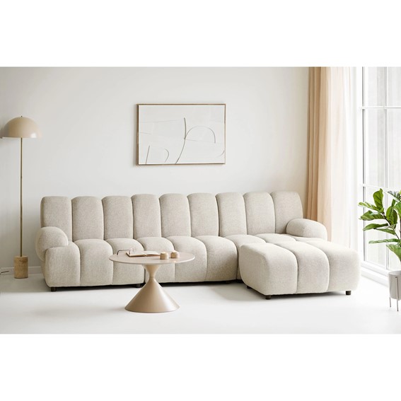 Sofa Modułowa TAZA 3,5-Osobowa Prawa Beżowy