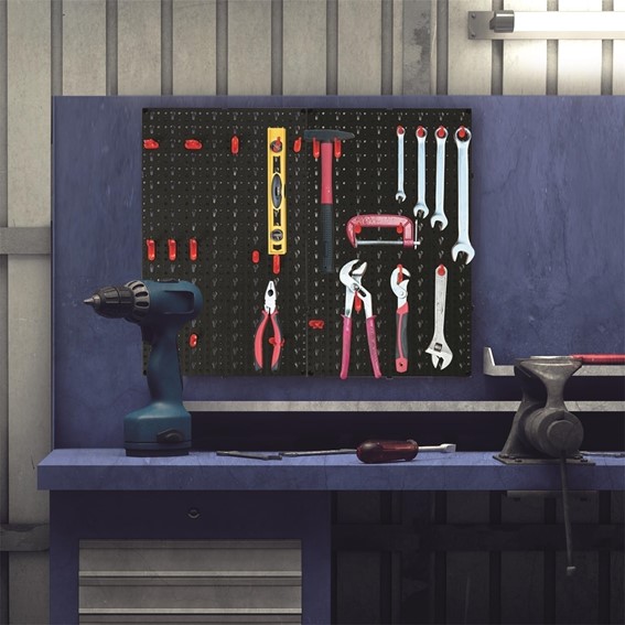 Panel Ścienny do Przechowywania Narzędzi 16 Elementów