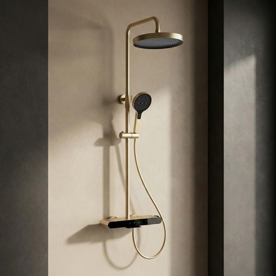 Zestaw Prysznicowy FAREL Złoty Szczotkowany