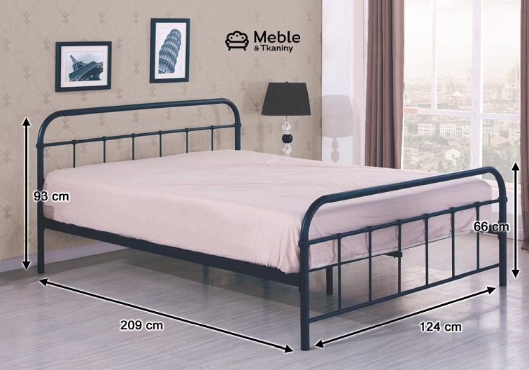 Łóżko LINDA 120x200cm czarne