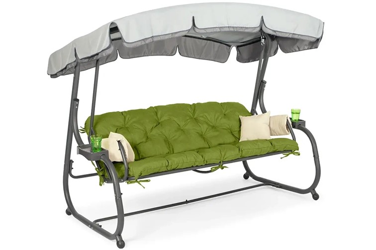 Huśtawka Ogrodowa BALANCE Szary/Limonkowy