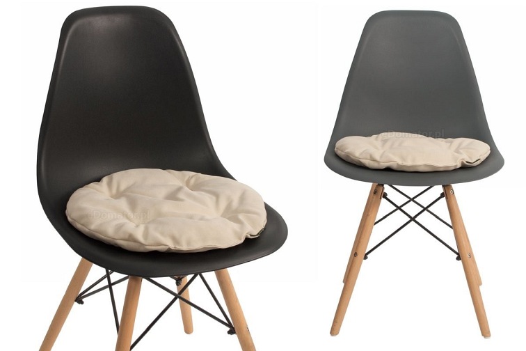 Okrągła Poduszka na Krzesło Ofelia 36cm Beżowy