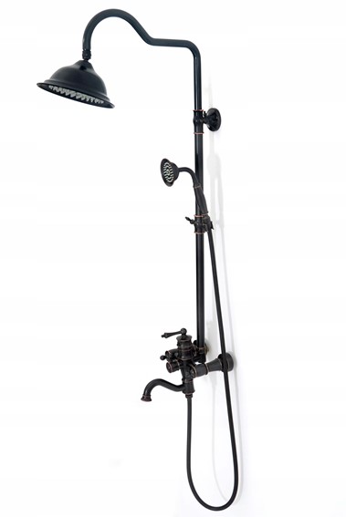 Zestaw Natryskowy VINTAGE Czarny Przecierany