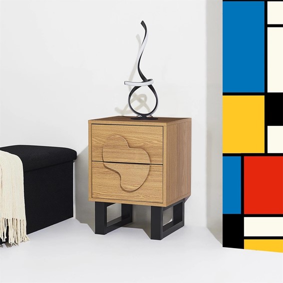 Szafka Nocna CALYPSO Dąb/Czarny