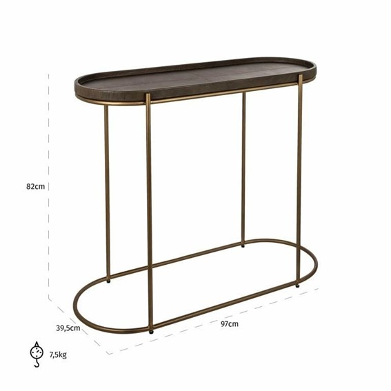 Konsola ZILLON Brązowy