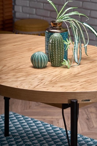 Stół Rozkładany Inferno 100(300)x100x76 Dąb/Czarny