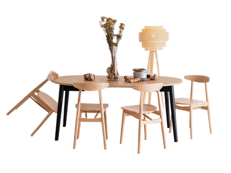 Stół Jadalninay Rozkładany Anton Round 95x76 Dąb/Czarny