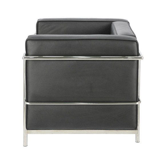 Fotel Kubik 68x75x67 Czarna Skóra