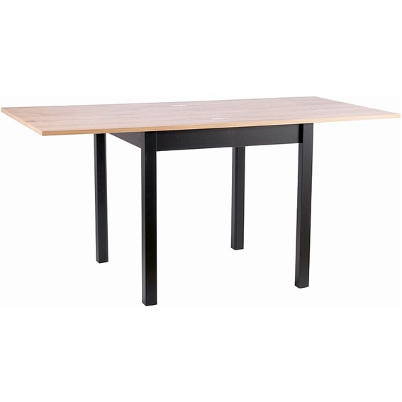 Stół Rozkładany FLIP (80-160)x80 Czarny/Dąb Artisan