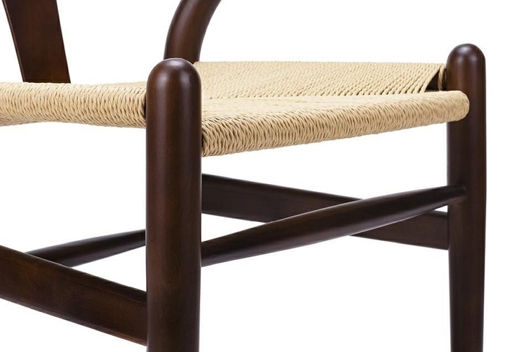 Krzesło WISHBONE Ciemny Brąz Bukowe/Naturalne