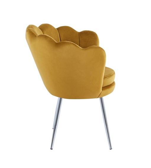 Fotel Velvet FR1-FX Curry/Srebrny