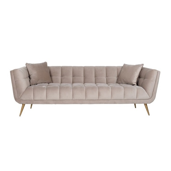 Sofa HUXLEY KHAKI - Beż/Złoty