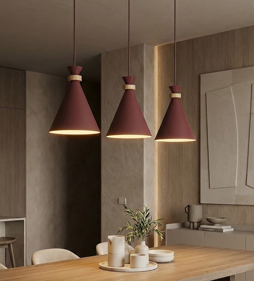 Lampa Wisząca ZERO 3 Burgundowy