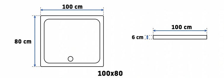 Kabina Prysznicowa PUNTO 80x100 Złoty