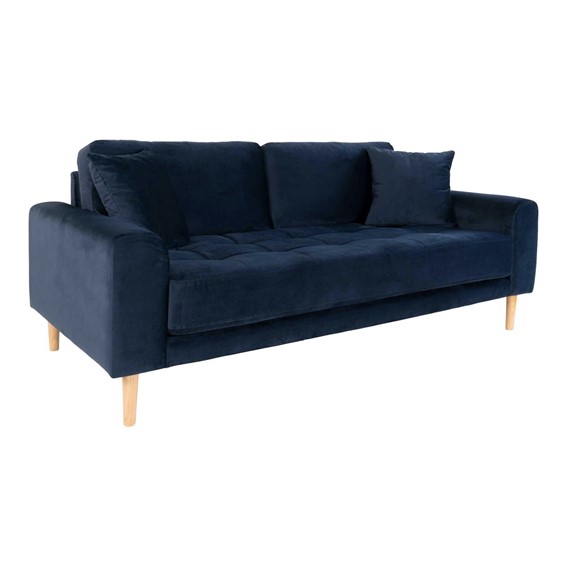 Sofa LIDO Trzyosobowa Granatowy/Naturalny