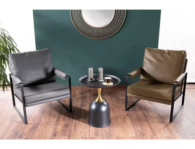 Ława LIBRA Fi51 Czarny/Czarny Złoty