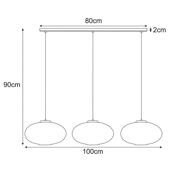 Lampa Wisząca PESO K-5672 Biały/Czarny