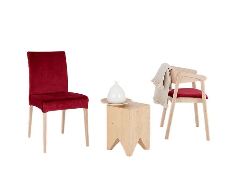 Krzesło Diana 45x58x93 Soczysta Żurawina/Naturalny