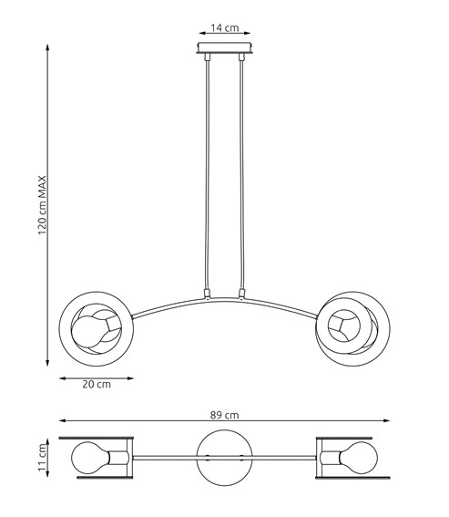 Lampa Wisząca SKIVA 2 Biały