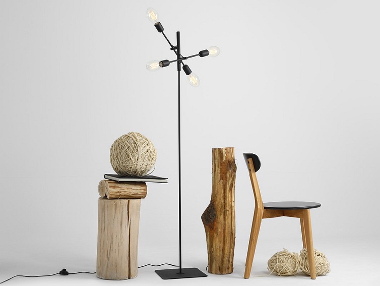Lampa podłogowa TWIGO FLOOR 4 – czarny
