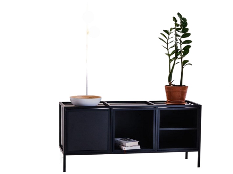 Regał Skap Black 3R1 Mix 145x40x60 Czarny