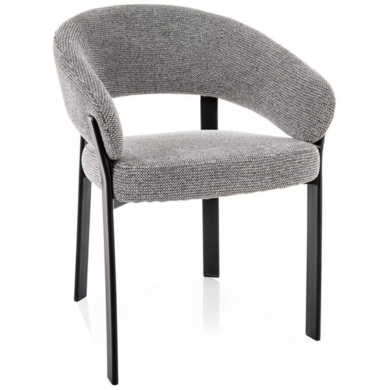 Krzesło NAGOJA Szary/Czarny Mat