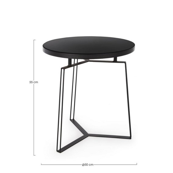 Stolik Kawowy ZAINA fi50 Czarny