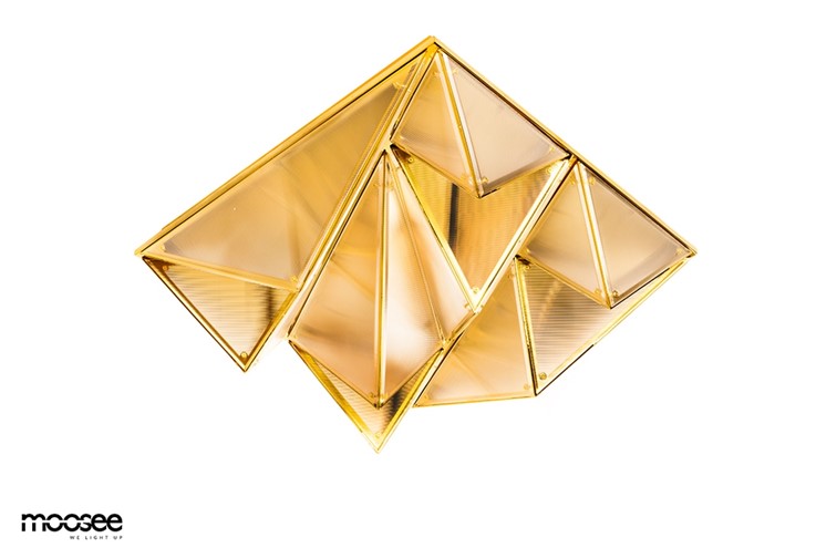 Lampa Sufitowa/Plafon PYRAMIDS Złoty