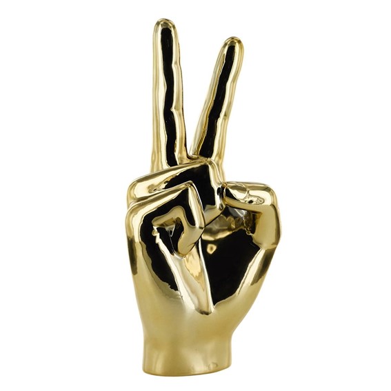 Dekoracja/Figurka Dłoń Duża VICTORIA Palec Złoty