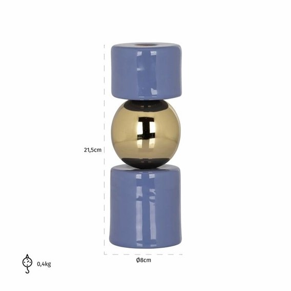 Świecznik FEBE Niebieski