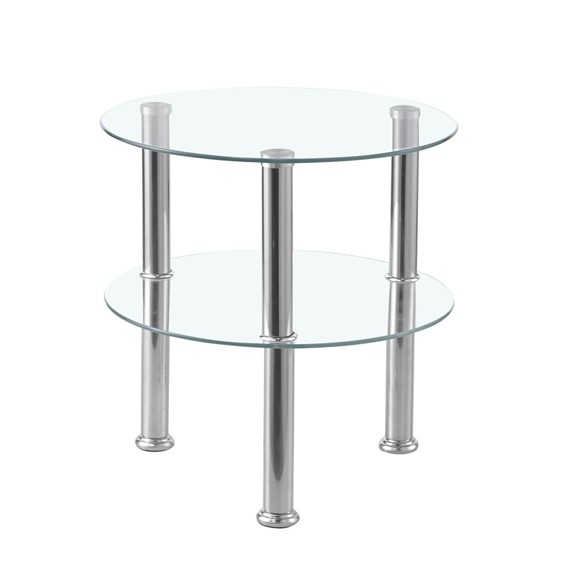 Stolik Kawowy D-05 Transparentny/Chrom