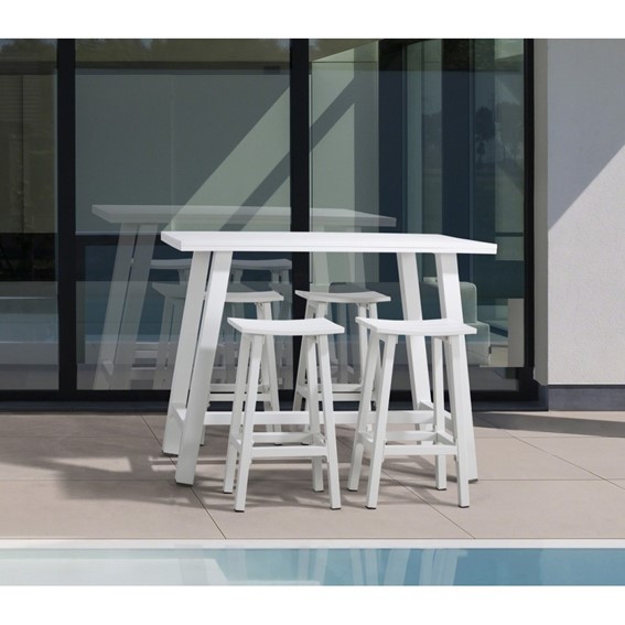 Krzesło Barowe Ogrodowe SKIPPER 71 Biały