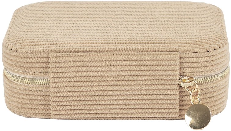 Szkatułka Sztruksowa VELOUR Beżowy