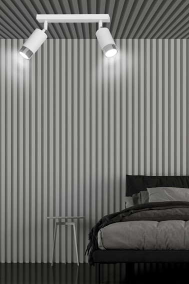 Lampa Sufitowa HIRO 2 Biały/Chrom