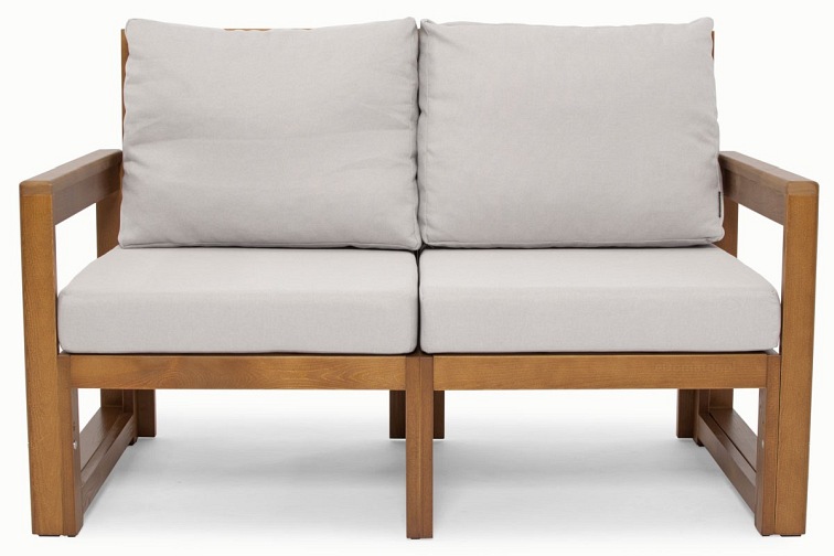 Sofa Ogrodowa MALTA 2-Osobowa Brązowy/Szary